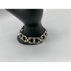 Vintage Danish 830 Silver pierced Link panel‎ link open work 1950s Mid Century